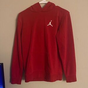 Jordan Red Hoodie with White Logo